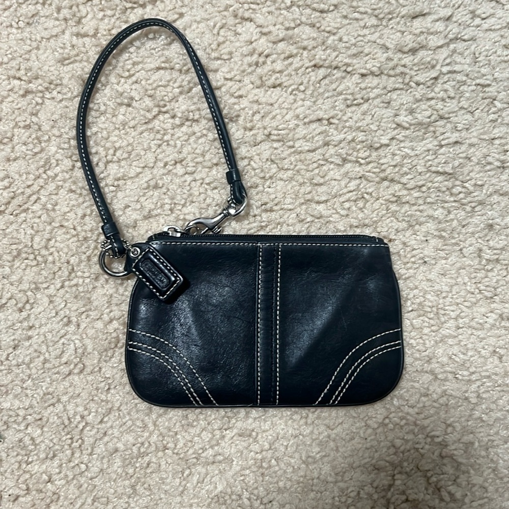 Coach leather wristlet